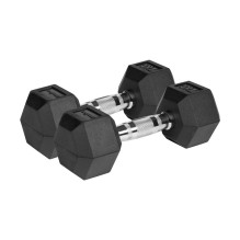 Fitness equipment - Rebel Active dumbbells 2x7 kg rubber coated black Fitness equipment - Rebel Active dumbbells 2x7 kg rubber coated black