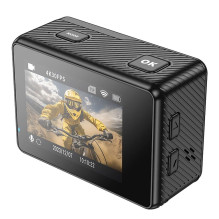 Sportinė kamera Hoco su dviem ekranais 1,3" + 2" 4K / 30 kadrų per sekundę DV101 juoda Sportinė kamera Hoco su dviem ekranais 1,3" + 2" 4K / 30 kadrų per sekundę DV101 juoda