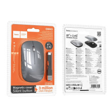 Belaidė dviejų režimų pelė („Bluetooth“, 2.4G) 1600 dpi Hoco GM43 pilka Belaidė dviejų režimų pelė („Bluetooth“, 2.4G) 1600 dpi Hoco GM43 pilka
