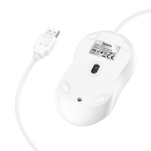 Laidinė pelė Hoco USB A 1600 dpi GM13 balta Laidinė pelė Hoco USB A 1600 dpi GM13 balta