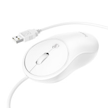 Laidinė pelė Hoco USB A 1600 dpi GM13 balta Laidinė pelė Hoco USB A 1600 dpi GM13 balta