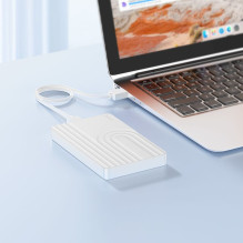 Hard drive enclosure HDD and SSD 2,5" SATA USB 3.0 to Micro B Hoco HB55 white Hard drive enclosure HDD and SSD 2,5" SATA USB 3.0 to Micro B Hoco HB55 white