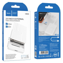 Kietojo disko korpusas HDD ir SSD 2,5" SATA USB 3.0 į Micro B Hoco HB55 baltas Kietojo disko korpusas HDD ir SSD 2,5" SATA USB 3.0 į Micro B Hoco HB55 baltas