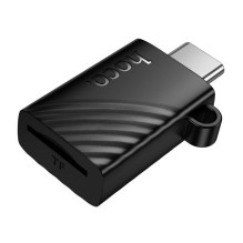 Kortelių skaitytuvas TF 2.0 USB-C Hoco HB53 juodas Kortelių skaitytuvas TF 2.0 USB-C Hoco HB53 juodas