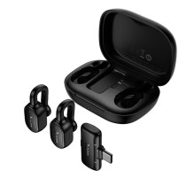 Belaidis prisegamas mikrofonas USB C Hoco L27 juodas Belaidis prisegamas mikrofonas USB C Hoco L27 juodas