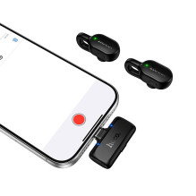 Belaidis prisegamas mikrofonas USB C Hoco L27 juodas Belaidis prisegamas mikrofonas USB C Hoco L27 juodas