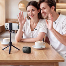 Wireless lavalier microphone USB C Hoco L27 black Wireless lavalier microphone USB C Hoco L27 black