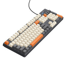 Wired keyboard QWERTY Hoco GM61 tri-color (white, grey, orange)