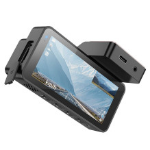 Dash cam for car Hoco with screen 3,69" 2K + rear camera 720P / 25fps GPS DV12 silvery gray