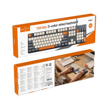 Laidinė QWERTY klaviatūra Hoco GM61 trijų spalvų (balta, pilka, oranžinė)