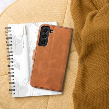 Atverčiamas dėklas, skirtas „Samsung A21s Tender Book“, rudas Atverčiamas dėklas, skirtas „Samsung A21s Tender Book“, rudas