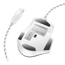Laidinė žaidimų pelė Hoco USB A 3600 dpi GM31 balta mėlyna Laidinė žaidimų pelė Hoco USB A 3600 dpi GM31 balta mėlyna