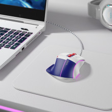 Laidinė žaidimų pelė Hoco USB A 3600 dpi GM31 balta mėlyna Laidinė žaidimų pelė Hoco USB A 3600 dpi GM31 balta mėlyna