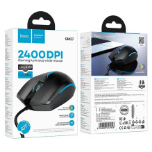 Wire gaming mouse Hoco USB A 2400 dpi GM37 black Wire gaming mouse Hoco USB A 2400 dpi GM37 black
