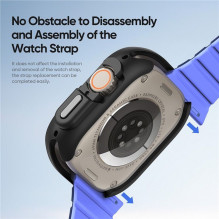 DUX DUCIS dėklas BAMO, skirtas Apple Watch Ultra / Ultra 2 49 mm, vidurnakčio pilkos spalvos DUX DUCIS dėklas BAMO, skirtas Apple Watch Ultra / Ultra 2 49 mm, vidurnakčio pilkos spalvos
