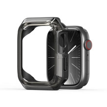 DUX DUCIS TAMO dėklas Apple Watch Series 10 46 mm laikrodžiui, skaidrus su juodu dangteliu