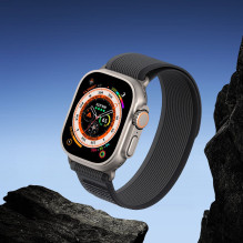 DUX DUCIS dirželis YJ nailonas Apple Watch 42 / 44 / 45 / 49 mm juodas pilkas DUX DUCIS dirželis YJ nailonas Apple Watch 42 / 44 / 45 / 49 mm juodas pilkas