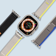 DUX DUCIS dirželis YJ nailonas Apple Watch 42 / 44 / 45 / 49 mm juodas pilkas DUX DUCIS dirželis YJ nailonas Apple Watch 42 / 44 / 45 / 49 mm juodas pilkas