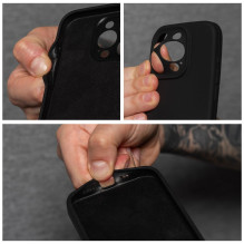 iPhone 14 PRO silikoninis 2 mm dėklas (apsauga nuo kameros), juodas iPhone 14 PRO silikoninis 2 mm dėklas (apsauga nuo kameros), juodas