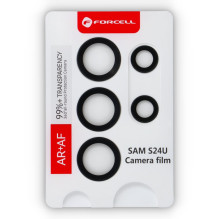 Samsung S24 Ultra Forcell Premium kameros stiklas, juodas Samsung S24 Ultra Forcell Premium kameros stiklas, juodas