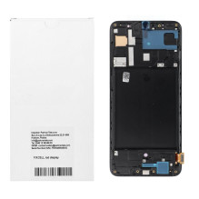 REWA LCD ekranas, skirtas SAMSUNG A70 OLED, juodas su frame REWA LCD ekranas, skirtas SAMSUNG A70 OLED, juodas su frame