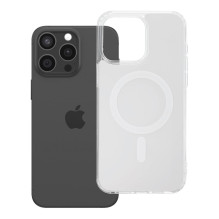 „iPhone 15 PRO MAX“ dėklas, skaidrus „Fusion Mag Cover“, suderinamas su „MagSafe“, baltas „iPhone 15 PRO MAX“ dėklas, skaidrus „Fusion Mag Cover“, suderinamas su „MagSafe“, baltas