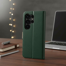 Atverčiamas dėklas, skirtas „Samsung A27 Split Book“, žalias ir auksinis