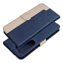 Atverčiamas dėklas, skirtas „Samsung A27 Split Book“, tamsiai mėlynas ir kreminis Atverčiamas dėklas, skirtas „Samsung A27 Split Book“, tamsiai mėlynas ir kreminis