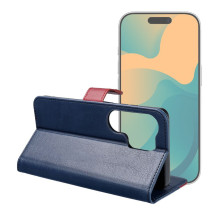 Atverčiamas dėklas, skirtas „Samsung A27 Split Book“, tamsiai mėlynas ir raudonas Atverčiamas dėklas, skirtas „Samsung A27 Split Book“, tamsiai mėlynas ir raudonas