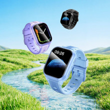 Išmanusis laikrodis vaikams 1,69" 4G GPS su skambinimo funkcija Hoco Y108 violetinis Išmanusis laikrodis vaikams 1,69" 4G GPS su skambinimo funkcija Hoco Y108 violetinis