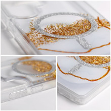„Samsung S24 / S25“ dėklas, auksinis, suderinamas su „MagSafe“, baltas „Samsung S24 / S25“ dėklas, auksinis, suderinamas su „MagSafe“, baltas