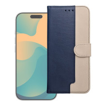 Flip case for Motorola G17 Split Book navy and cream