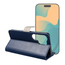 Atverčiamas dėklas, skirtas Motorola G17 Split Book, tamsiai mėlynas ir kreminės spalvos Atverčiamas dėklas, skirtas Motorola G17 Split Book, tamsiai mėlynas ir kreminės spalvos