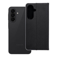Atverčiamas dėklas, skirtas Samsung A27 Luna Book, anglies juodumo spalvos