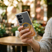 „Samsung S24 / S25“ dėklas, auksinis, suderinamas su „MagSafe“ auksine plokšte „Samsung S24 / S25“ dėklas, auksinis, suderinamas su „MagSafe“ auksine plokšte