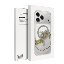 „iPhone 13 / 14“ auksinis dėklas, suderinamas su „MagSafe“, baltas
