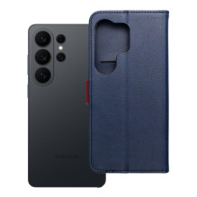 Atverčiamas dėklas, skirtas Motorola G17 Split Book, tamsiai mėlynas ir raudonas Atverčiamas dėklas, skirtas Motorola G17 Split Book, tamsiai mėlynas ir raudonas