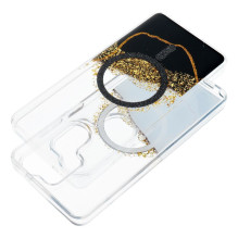 „Samsung S24 / S25“ dėklas, auksinis, suderinamas su „MagSafe“ ir juodas „Samsung S24 / S25“ dėklas, auksinis, suderinamas su „MagSafe“ ir juodas