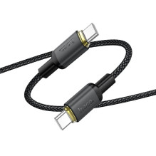 USB C laidas į USB C Hoco 3A 60W 1 m X128 Benefit juodas USB C laidas į USB C Hoco 3A 60W 1 m X128 Benefit juodas