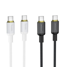 USB C laidas į USB C Hoco 3A 60W 1 m X128 Benefit juodas USB C laidas į USB C Hoco 3A 60W 1 m X128 Benefit juodas