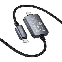 Hoco USB C to USB C cable PD100W with wireless charging for Apple Watch 1,2 m CW66 black