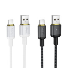 USB A į USB C laidas Hoco 3A 1 m X128 Benefit juodas