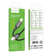 USB A į USB C laidas Hoco 3A 1 m X128 Benefit juodas