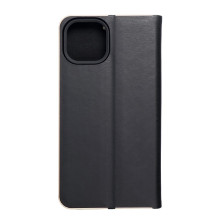 Flip case for iPhone 14 Luna Book Gold black Flip case for iPhone 14 Luna Book Gold black
