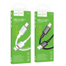 USB A į USB C laidas Hoco 3A 1 m X128 Benefit juodas