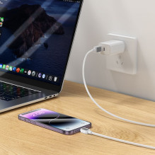 Cable USB A to Lightning Hoco 2,4A 1 m X108 white Cable USB A to Lightning Hoco 2,4A 1 m X108 white