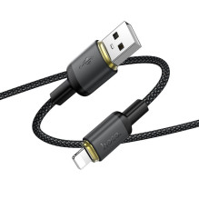 USB A tipo į „Lightning“ tipo laidas Hoco 2,4A, 1 m, X128, juodas
