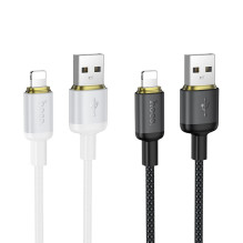 Cable USB A to Lightning Hoco 2,4A 1 m X128 Benefit black Cable USB A to Lightning Hoco 2,4A 1 m X128 Benefit black