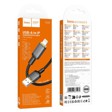 Cable USB A to Lightning Hoco 2,4A 1 m X128 Benefit black Cable USB A to Lightning Hoco 2,4A 1 m X128 Benefit black