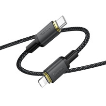 USB C - Lightning kabelis Hoco PD 30W 1 m X128 Benefit juodas